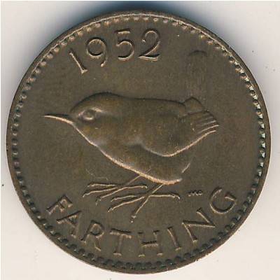Great Britain, 1 farthing, 1949–1952