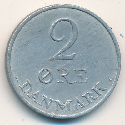 Denmark, 2 ore, 1948–1955