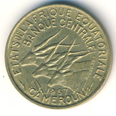 Equatorial African States, 10 francs, 1965–1973