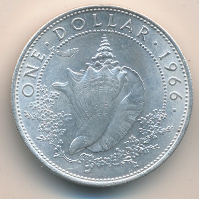 Багамские острова, 1 доллар (1966–1970 г.)