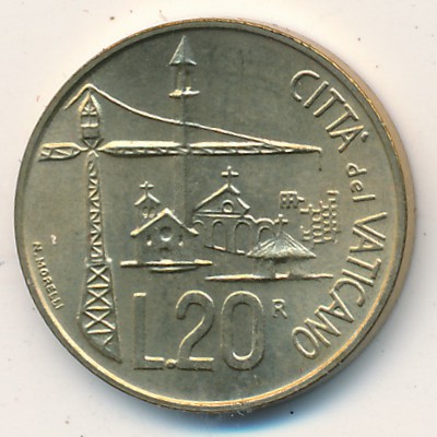 Vatican City, 20 lire, 1991