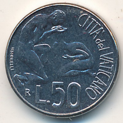 Vatican City, 50 lire, 1991