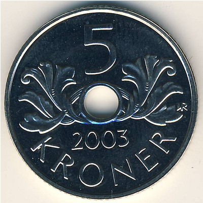 Норвегия, 5 крон (1998–2012 г.)