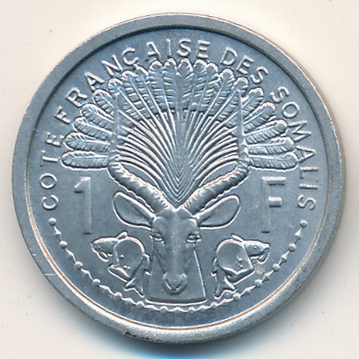 French Somaliland, 1 franc, 1959–1965