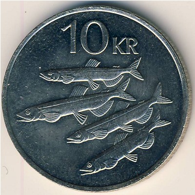 Iceland, 10 kronur, 1984–1994
