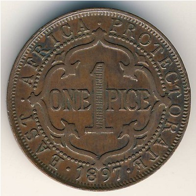 East Africa, 1 pice, 1897–1899