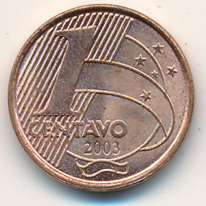 Brazil, 1 centavo, 1998–2004