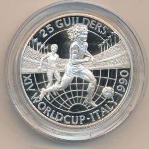 Suriname, 25 guilder, 1990