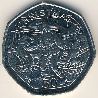 Isle of Man, 50 pence, 1995