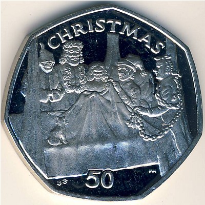 Остров Мэн, 50 пенсов (2002 г.)