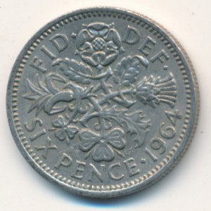 Великобритания, 6 пенсов (1964 г.)
