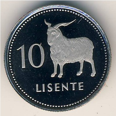 Lesotho, 10 lisente, 1979–1989