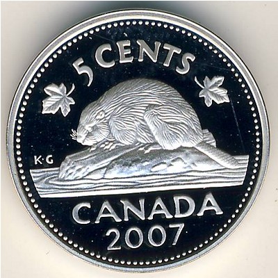 Canada, 5 cents, 2004–2011