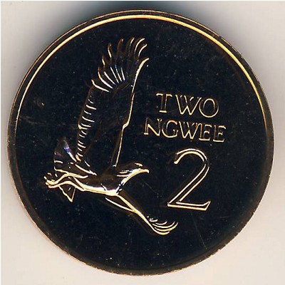 Zambia, 2 ngwee, 1968–1978