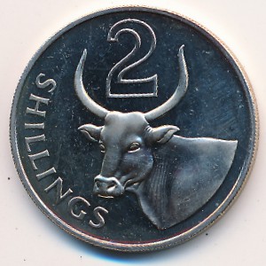 The Gambia, 2 shillings, 1966