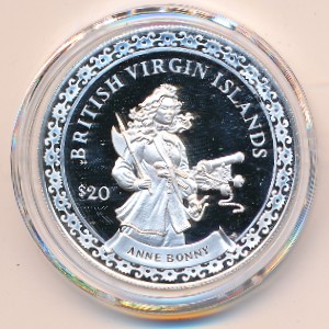 Virgin Islands, 20 dollars, 2000