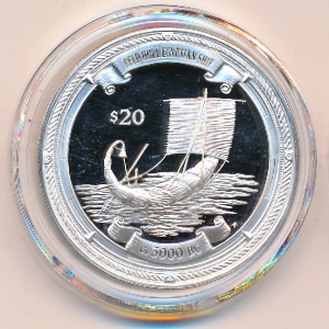 Virgin Islands, 20 dollars, 2000