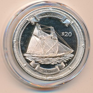 Virgin Islands, 20 dollars, 2000