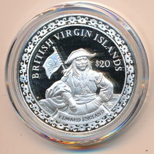 Virgin Islands, 20 dollars, 2000