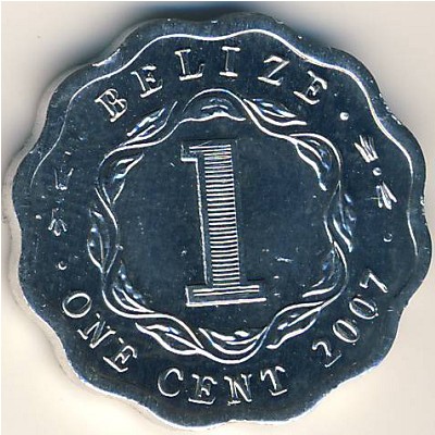 Belize, 1 cent, 1976–2012
