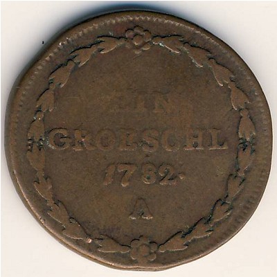 Богемия, 1 грош (1781–1782 г.)