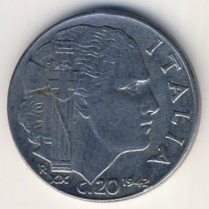 Italy, 20 centesimi, 1942