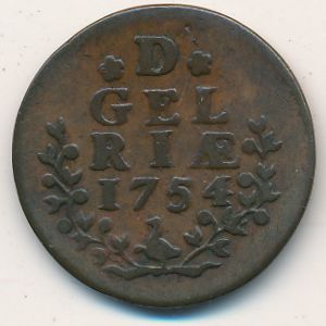Gelderland, 1 duit, 1753–1757