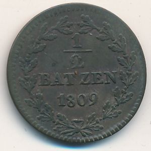 Basel, 1/2 batzen, 1809