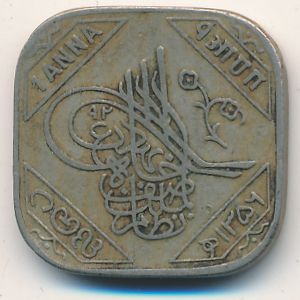Hyderabad, 1 anna, 1937–1942