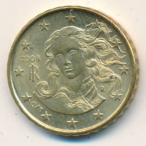 Italy, 10 euro cent, 2008–2018
