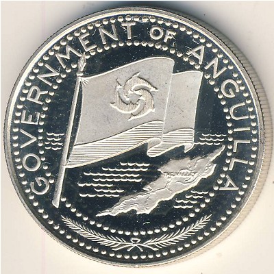 Anguilla, 2 dollars, 1969–1970