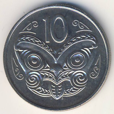 Новая Зеландия, 10 центов (1970–1985 г.)