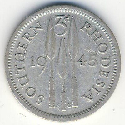 Southern Rhodesia, 3 pence, 1944–1946