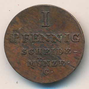 Hannover, 1 pfennig, 1821–1830