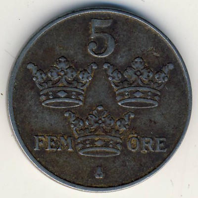 Sweden, 5 ore, 1944