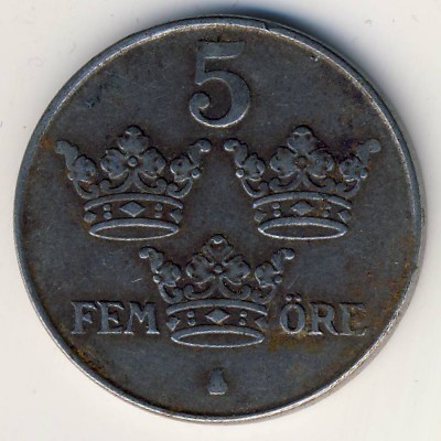 Sweden, 5 ore, 1947