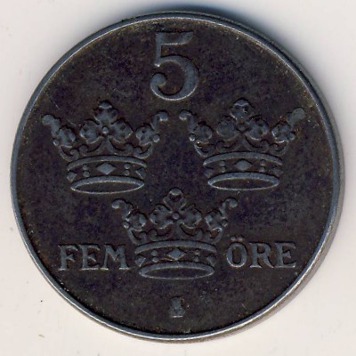 Sweden, 5 ore, 1948