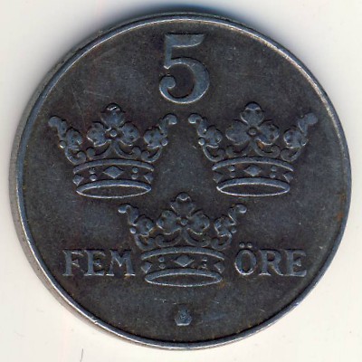 Sweden, 5 ore, 1948