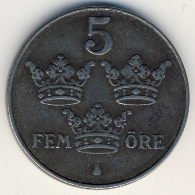 Sweden, 5 ore, 1948