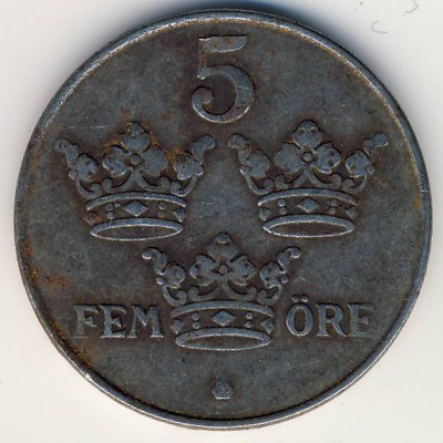 Sweden, 5 ore, 1948