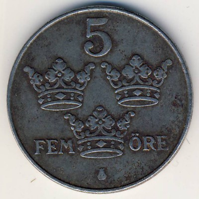 Sweden, 5 ore, 1948