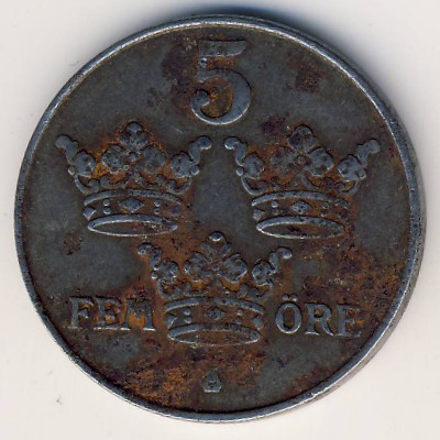 Sweden, 5 ore, 1948