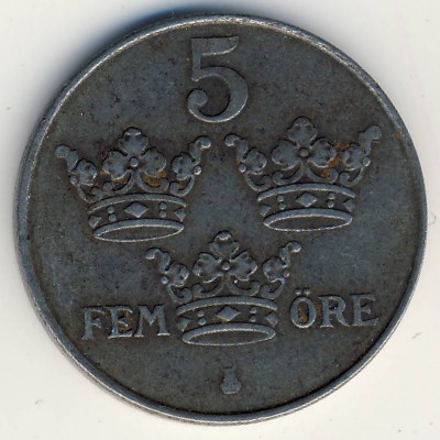 Sweden, 5 ore, 1949