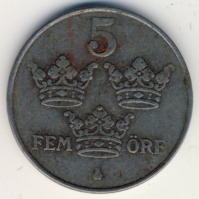 Sweden, 5 ore, 1949