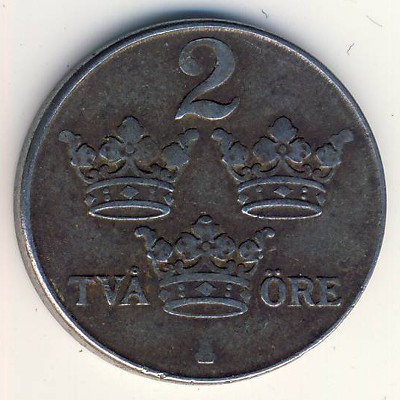 Sweden, 2 ore, 1947