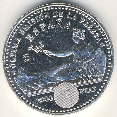 Spain, 2000 pesetas, 2001