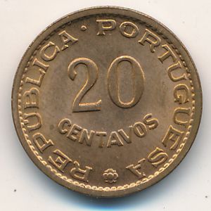 Timor, 20 centavos, 1970