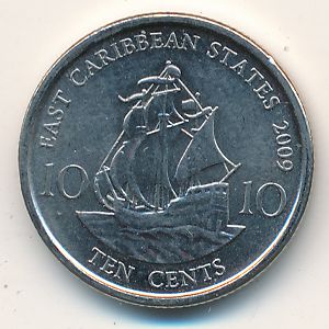 East Caribbean States, 10 cents, 2009–2018