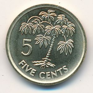 Seychelles, 5 cents, 2007–2012