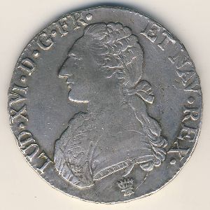 France, 1 ecu, 1775–1791